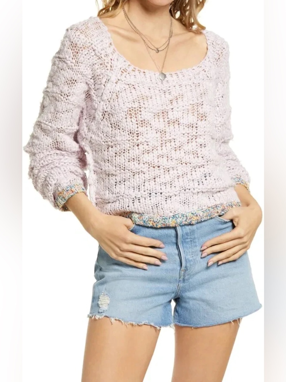 Free People West Palm Cropped Sweater, Small - Picture 1 of 11